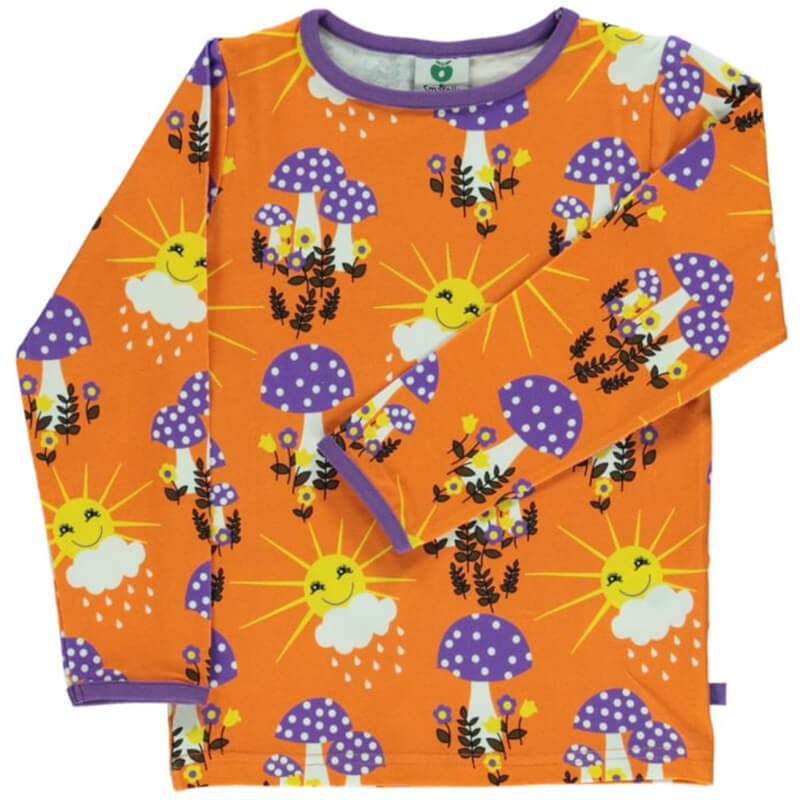 Smafolk Sun &amp; Mushrooms Top - Orange