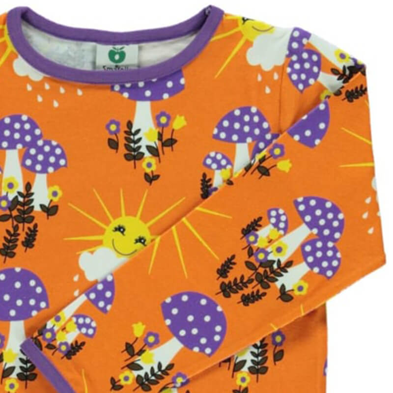 Smafolk Sun & Mushrooms Top - Orange