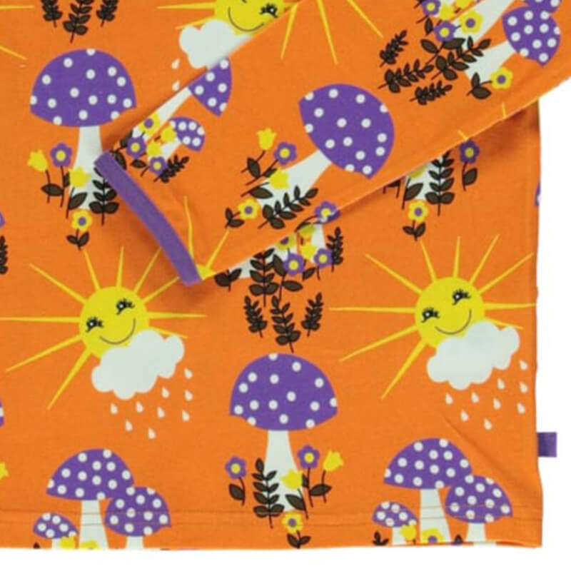 Smafolk Sun &amp; Mushrooms Top - Orange