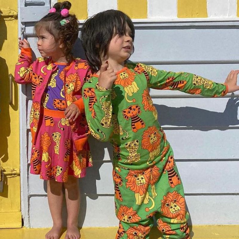 Smafolk Lion, Tiger & Leopard Top - Green