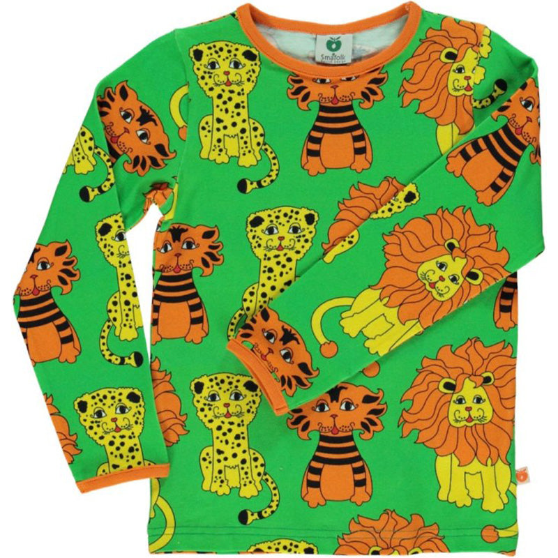 Smafolk Lion, Tiger &amp; Leopard Top - Green
