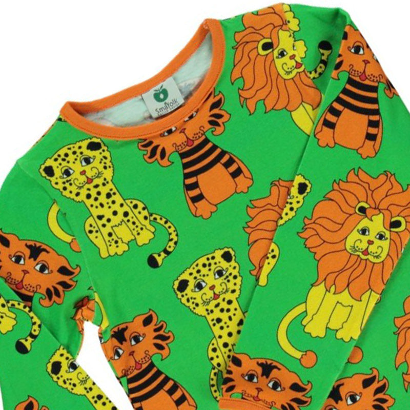 Smafolk Lion, Tiger &amp; Leopard Top - Green