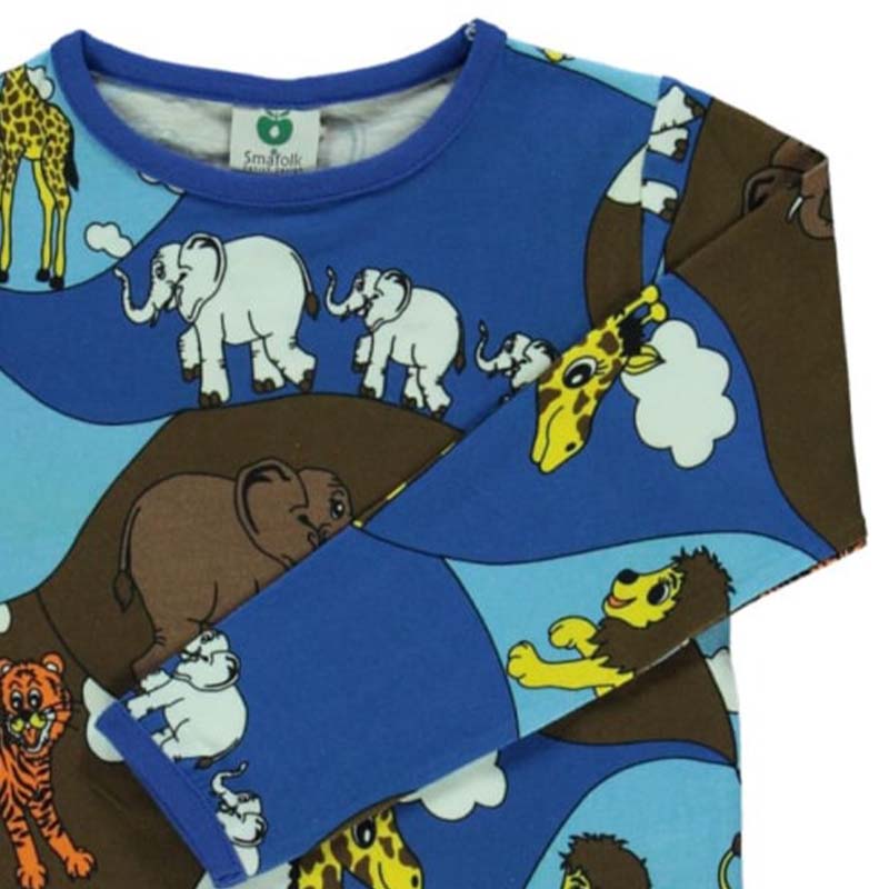 Smafolk Zoo Animals Top - Blue Grotto
