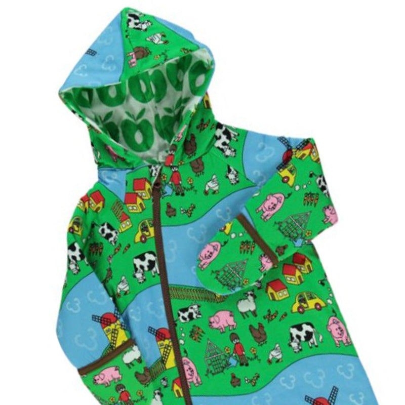 -25% off- Smafolk Reversible Hood Padded Suit - Farm/Apple - Green