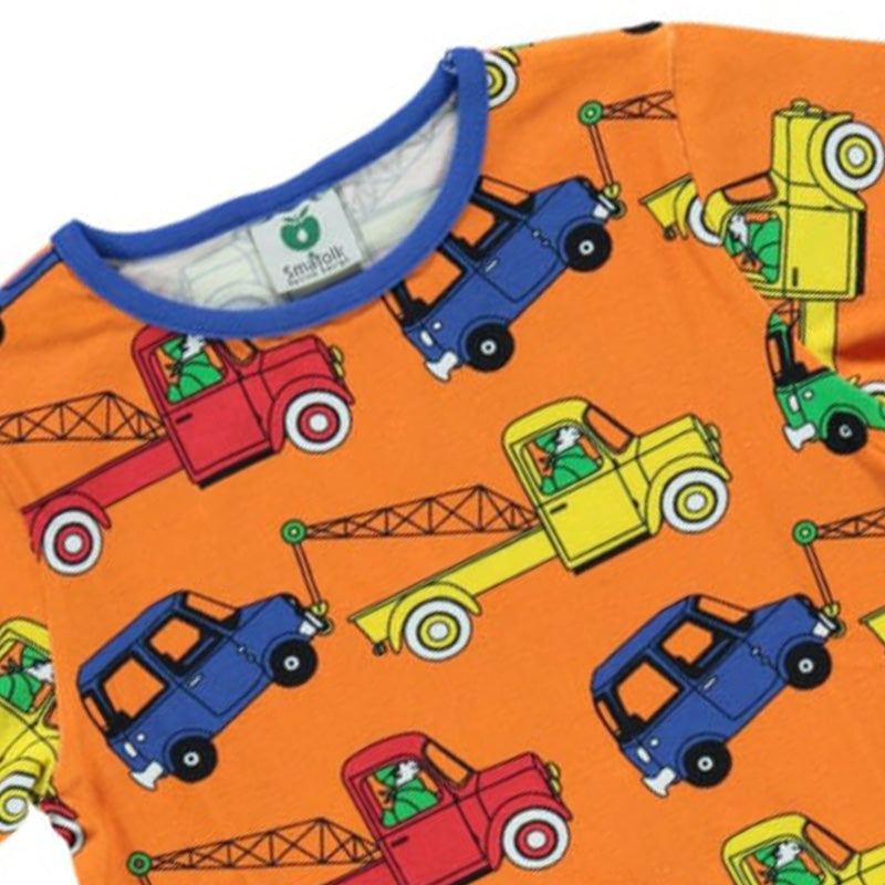 Smafolk Cars & Tow Trucks T-Shirt - Orange