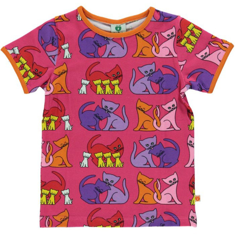 Smafolk Cat &amp; Kittens T-Shirt - Carmine