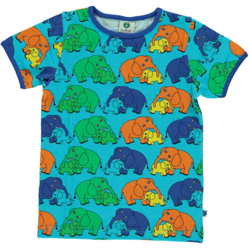 Smafolk Elephant T-Shirt - Blue Atoll (Last one! 9-10y)