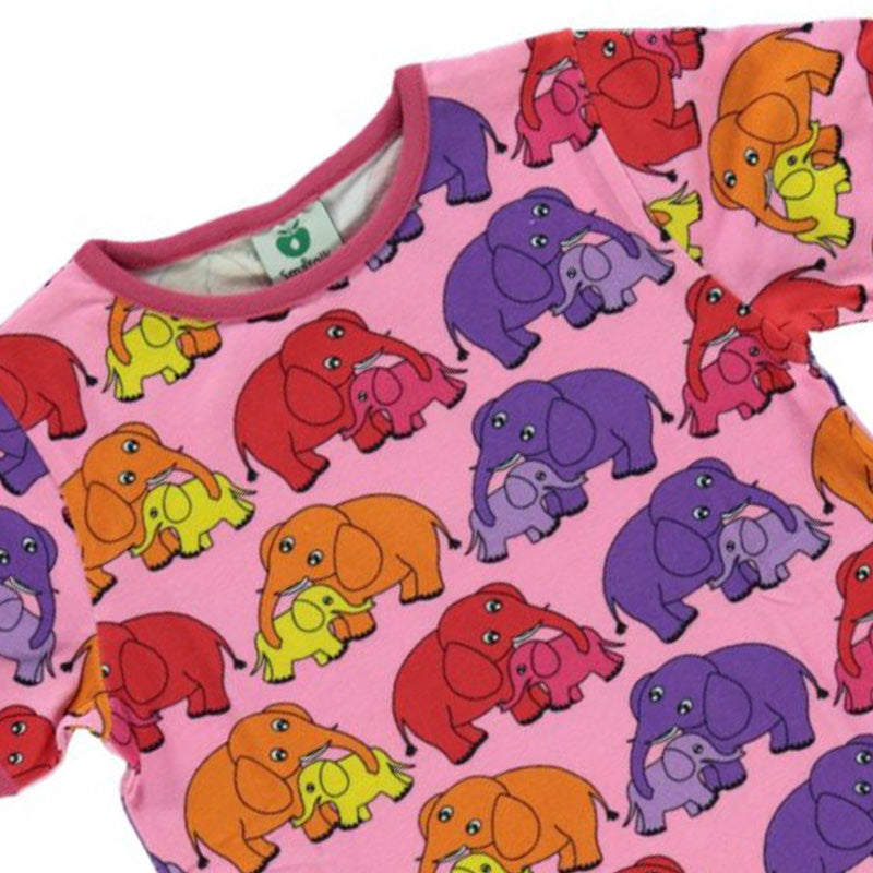 Smafolk Elephant T-Shirt - Sea Pink