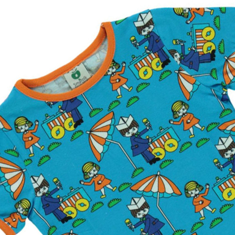 Smafolk Ice Cream Stand T-Shirt - Ocean Blue