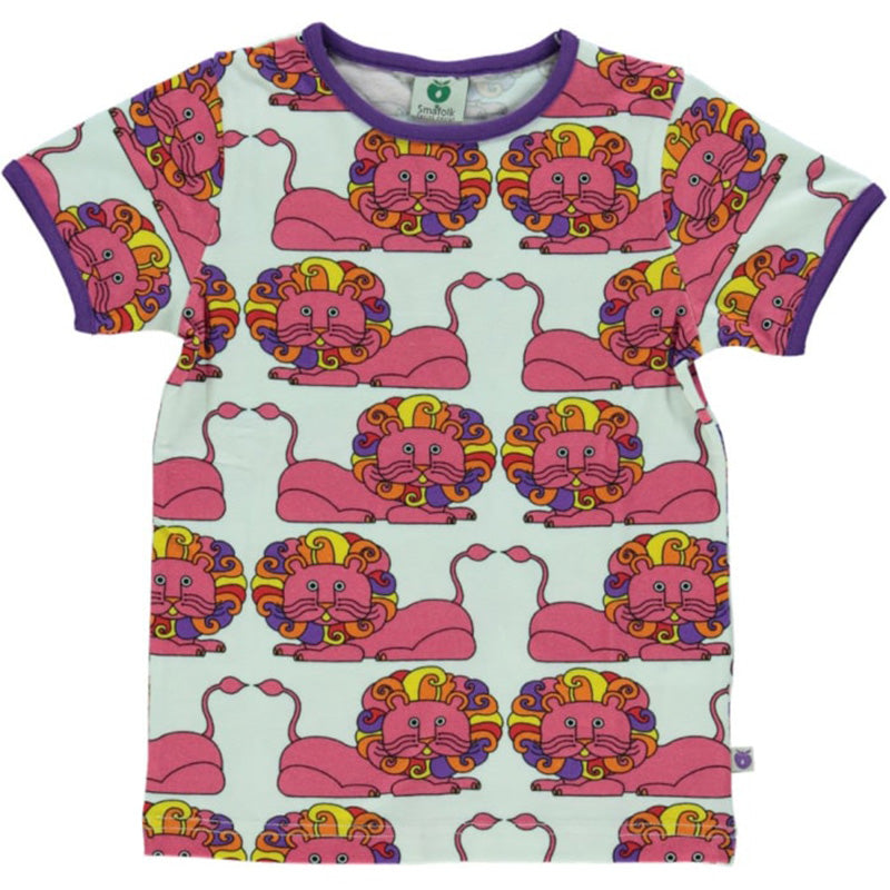 Smafolk Retro Lion T-Shirt - Rapture Rose (Only 2 left! 1-2 &amp; 2-3y)