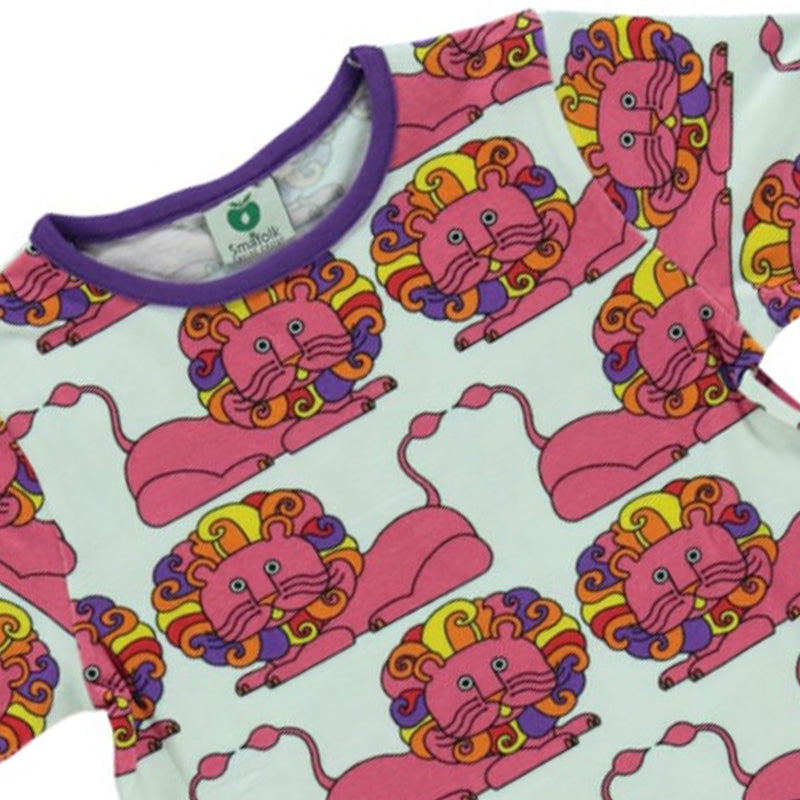 Smafolk Retro Lion T-Shirt - Rapture Rose (Only 2 left! 1-2 &amp; 2-3y)
