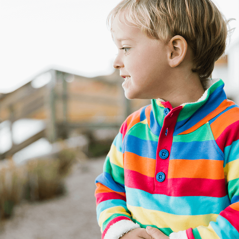 Toby Tiger Multi Stripe Fleece Sweatshirt