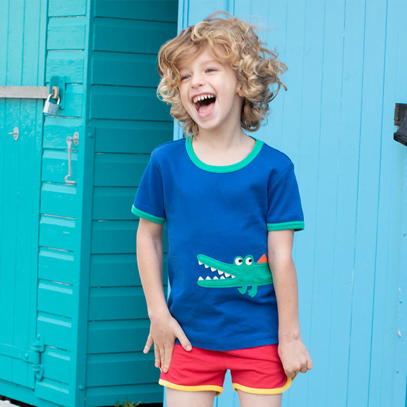 Toby Tiger Crocodile Appliqué T-shirt