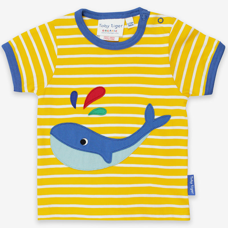 Toby Tiger Whale Appliqué T-shirt