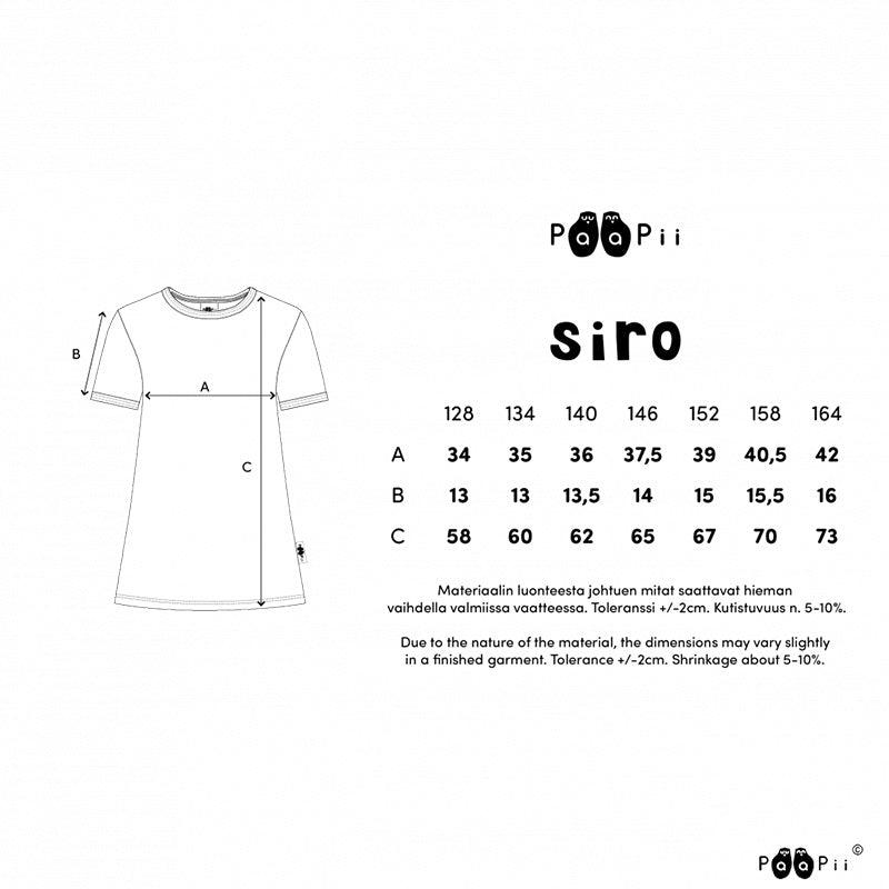 PaaPii Bloomination Tunic - Sun Yellow - Short Sleeve