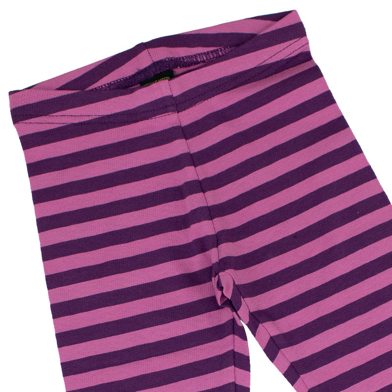 -30% off- Villervalla Kids Striped Leggings - Plum Purple/Fuchsia Pink (Last one! 1-2y)