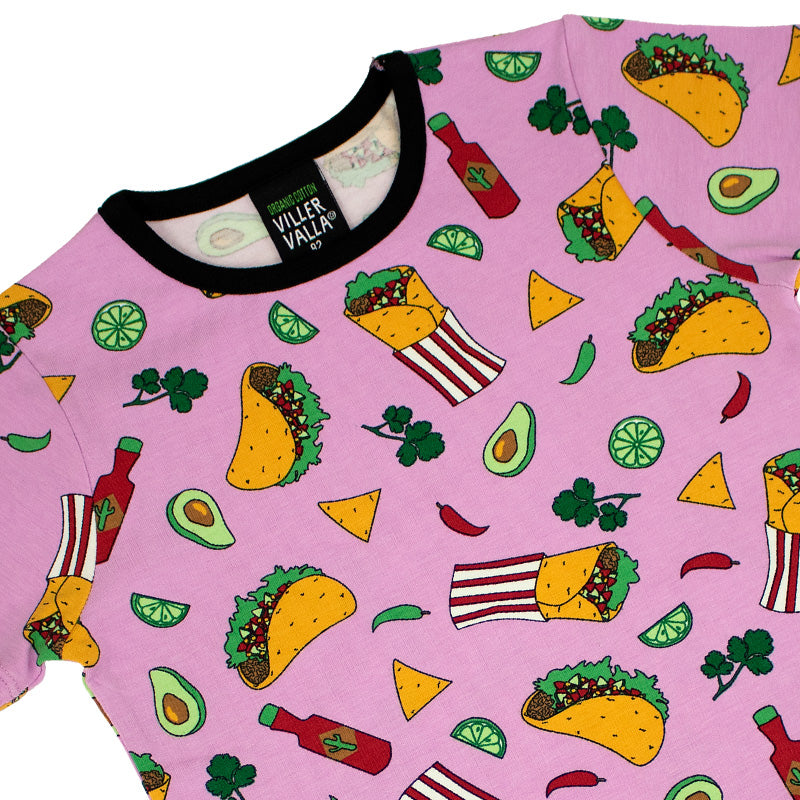 Villervalla Kids Taco T-Shirt - Fuchsia Pink (Last one! 2-3y)