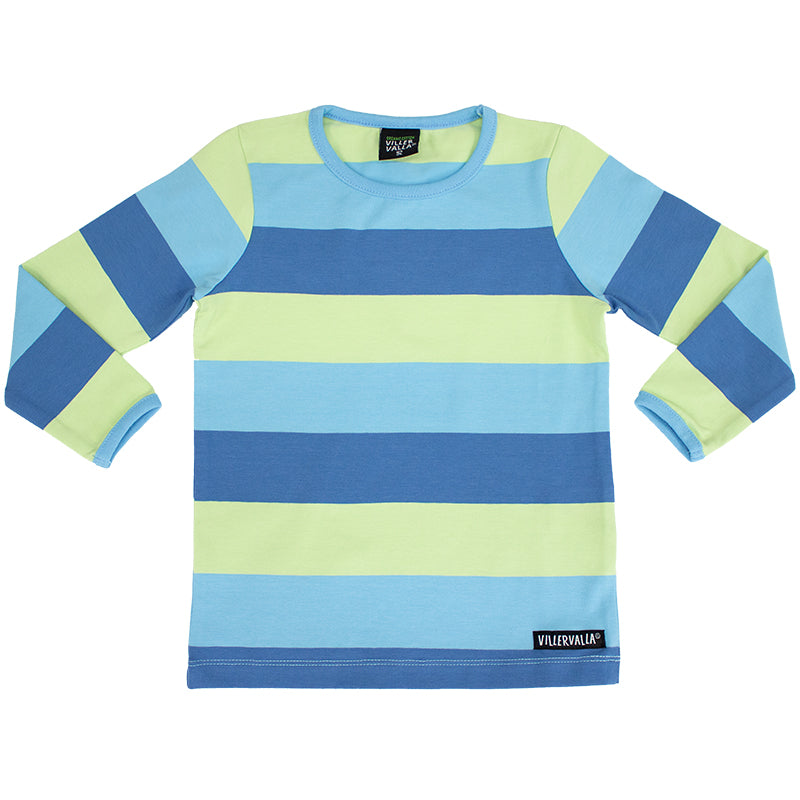 -20% off- Villervalla Kids Multi-Stripe Top - Surf Blue (Last one! 2-3y)