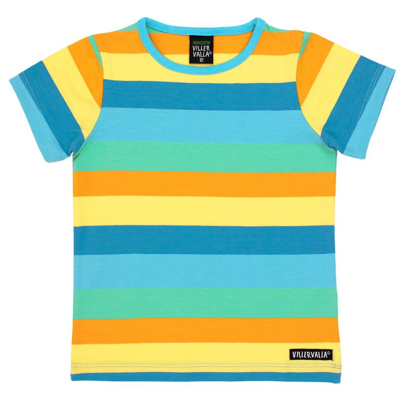 Villervalla Multi-Stripe Kids T-Shirt - Beach