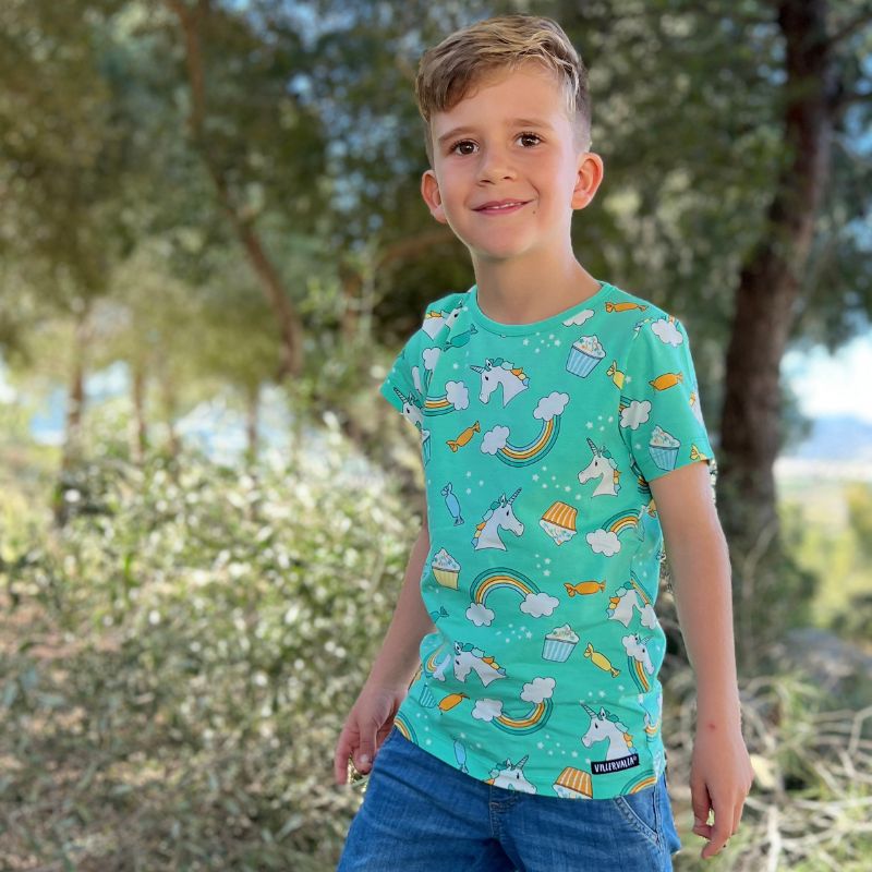 Villervalla Kids Unicorn T-Shirt - Pear Green