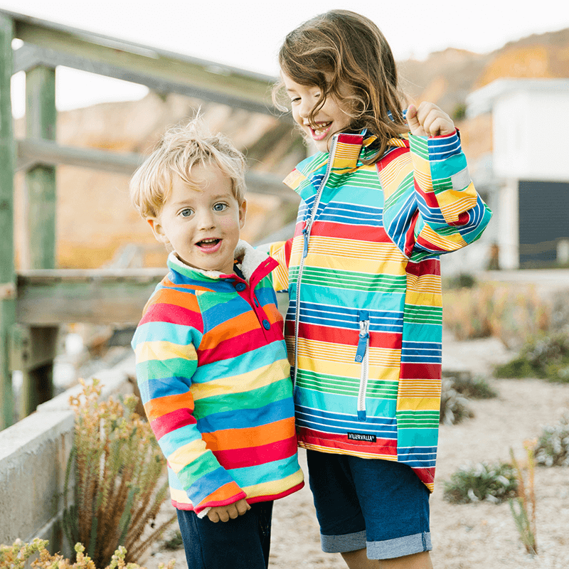 Toby Tiger Multi Stripe Fleece Sweatshirt