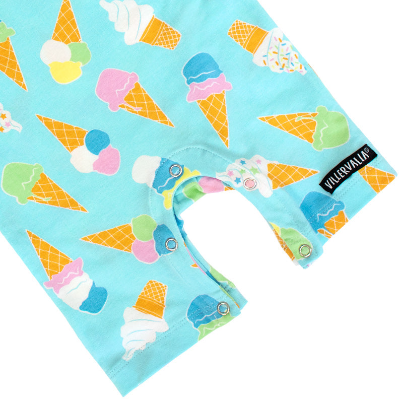 Villervalla Ice Cream Summer Suit - Short Sleeve - Aqua Blue