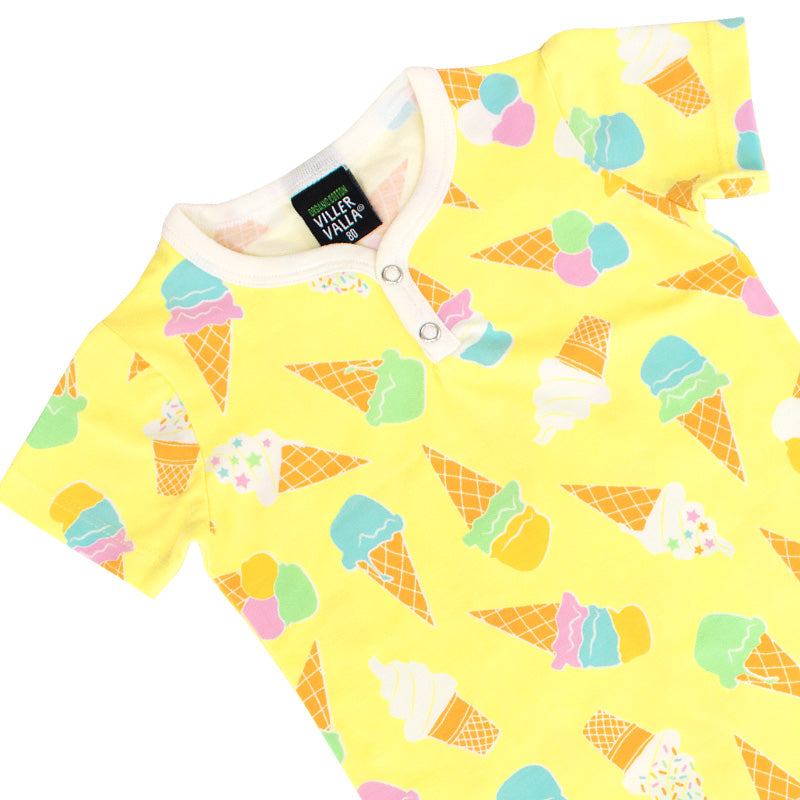 -20% off- Villervalla Ice Cream Summer Suit - Short Sleeve - Maize Yellow