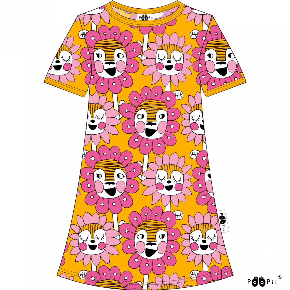 PaaPii Bloomination Tunic - Sun Yellow - Short Sleeve